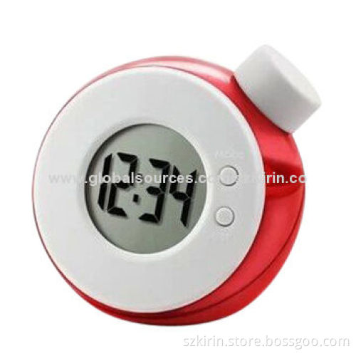 Water power clock (H2O power) plastic case, display time, date and so on